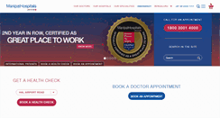 Desktop Screenshot of manipalhospitals.com