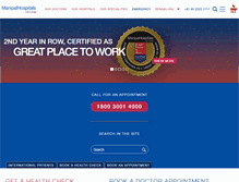 Tablet Screenshot of manipalhospitals.com